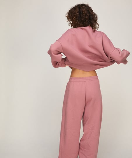 Pant barrel brushed sweat, Pink