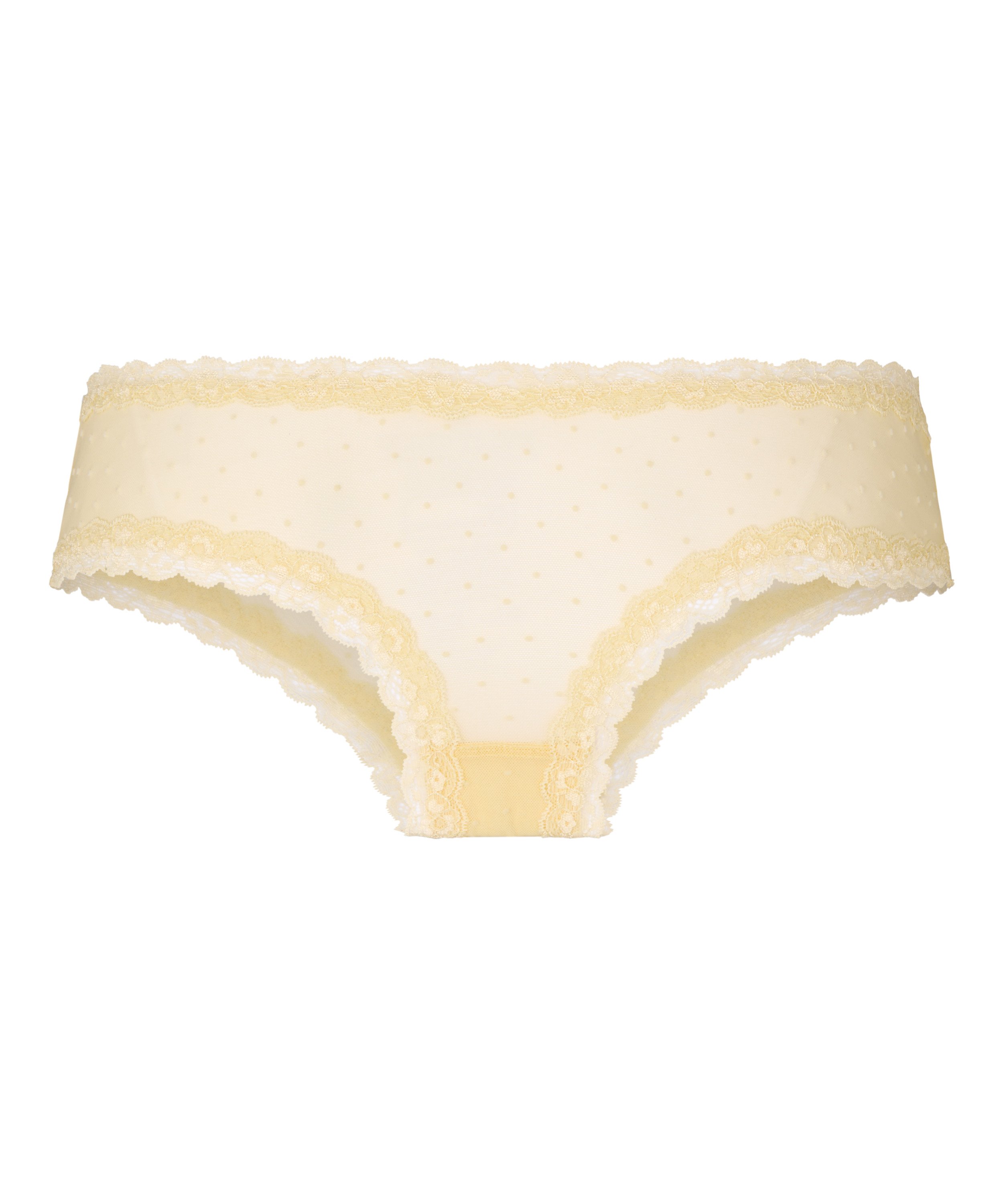 V-shaped Brazilian knickers mesh, Yellow, main
