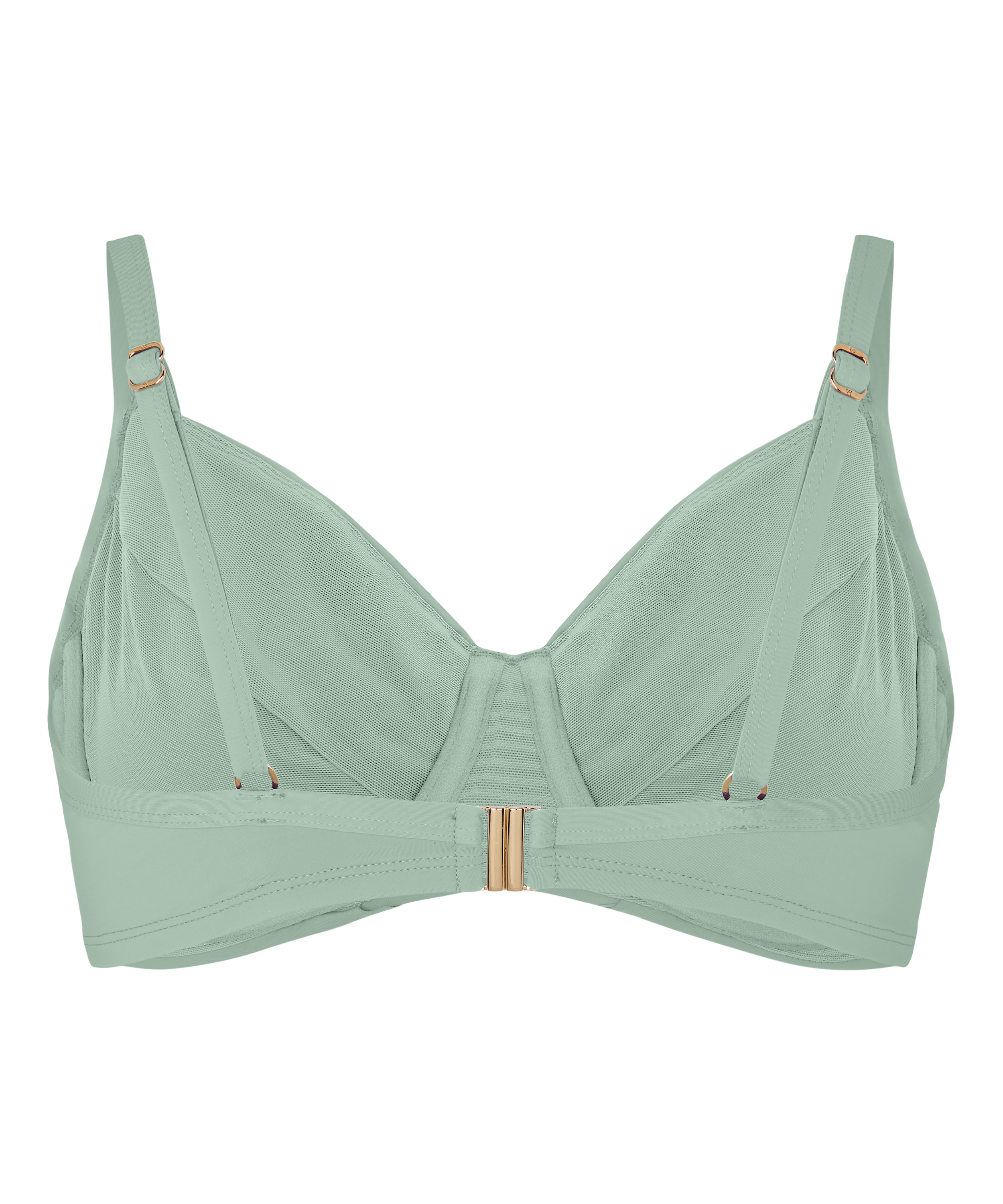 Luxe Non-Padded Underwired Bikini Top, Green, main