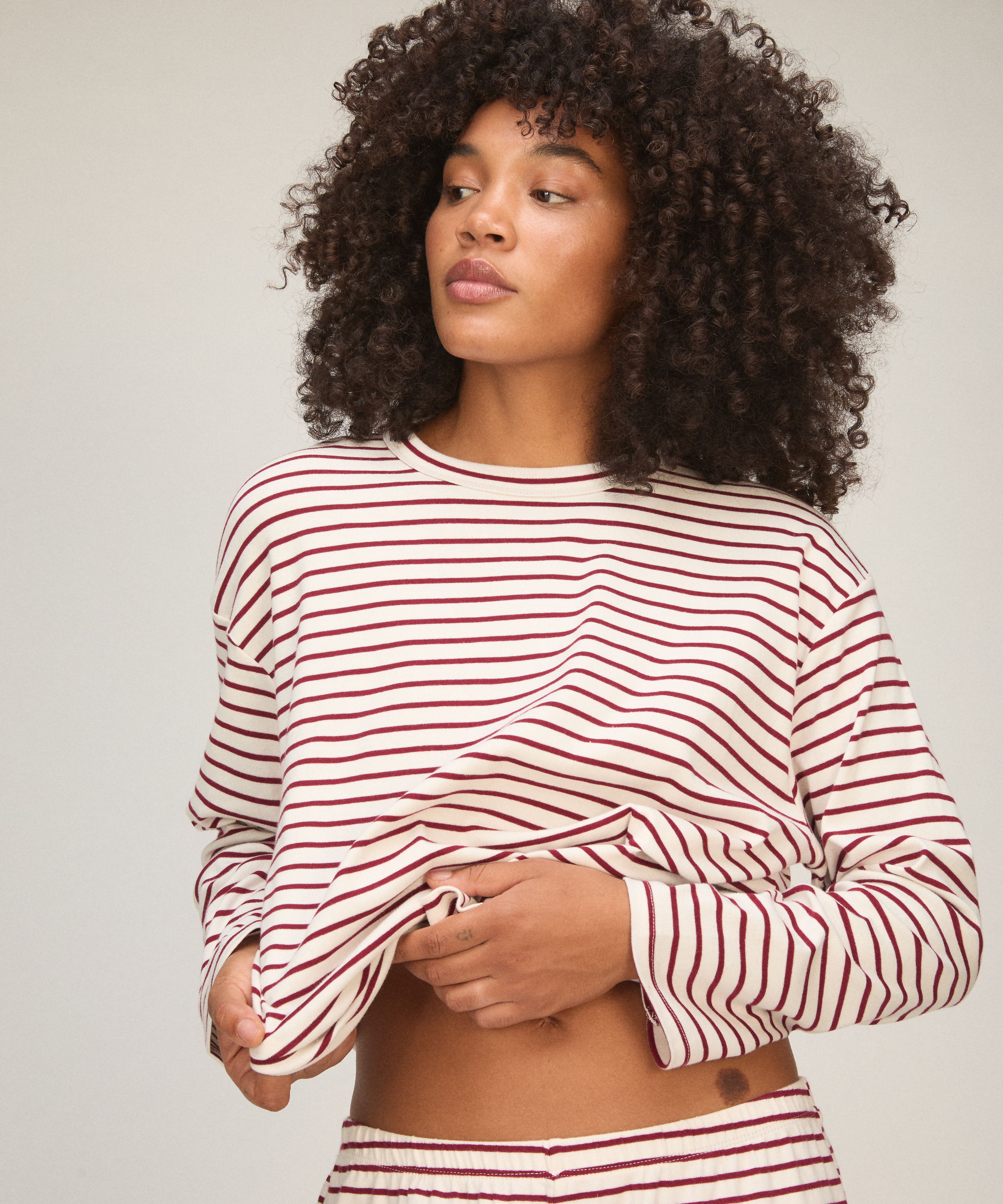 Pyjamaset Cotton Jersey, Red, main