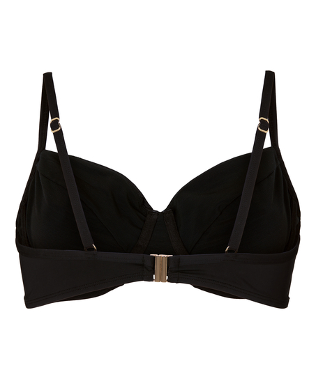 Luxe Non-Padded Underwired Bikini Top, Black