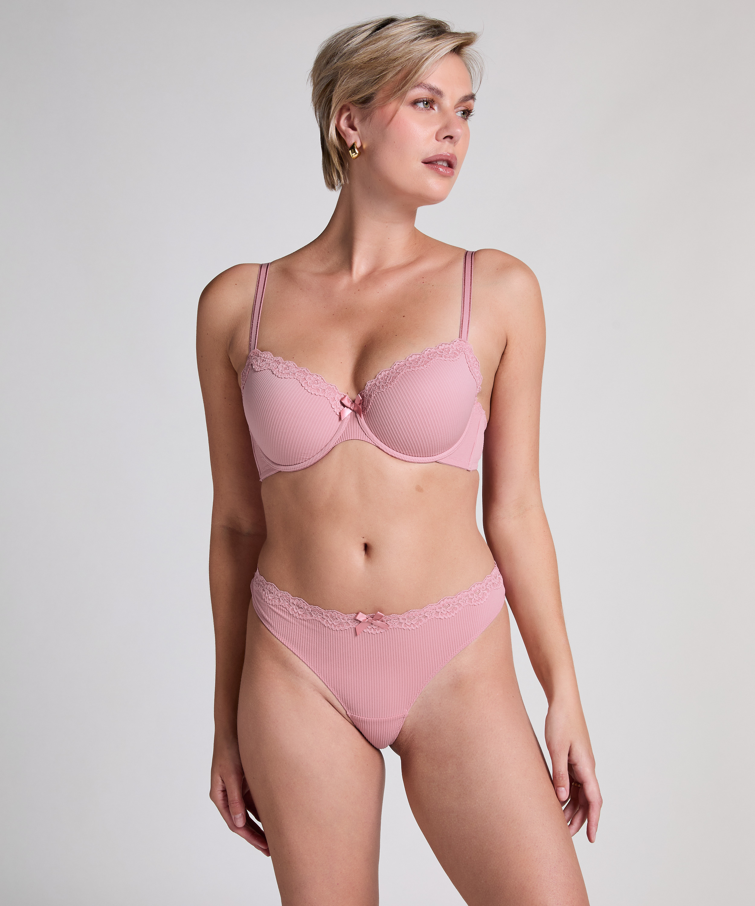 Lola Padded Underwired Bra, Pink, main