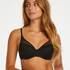 Mesh non-padded underwired bra, Black