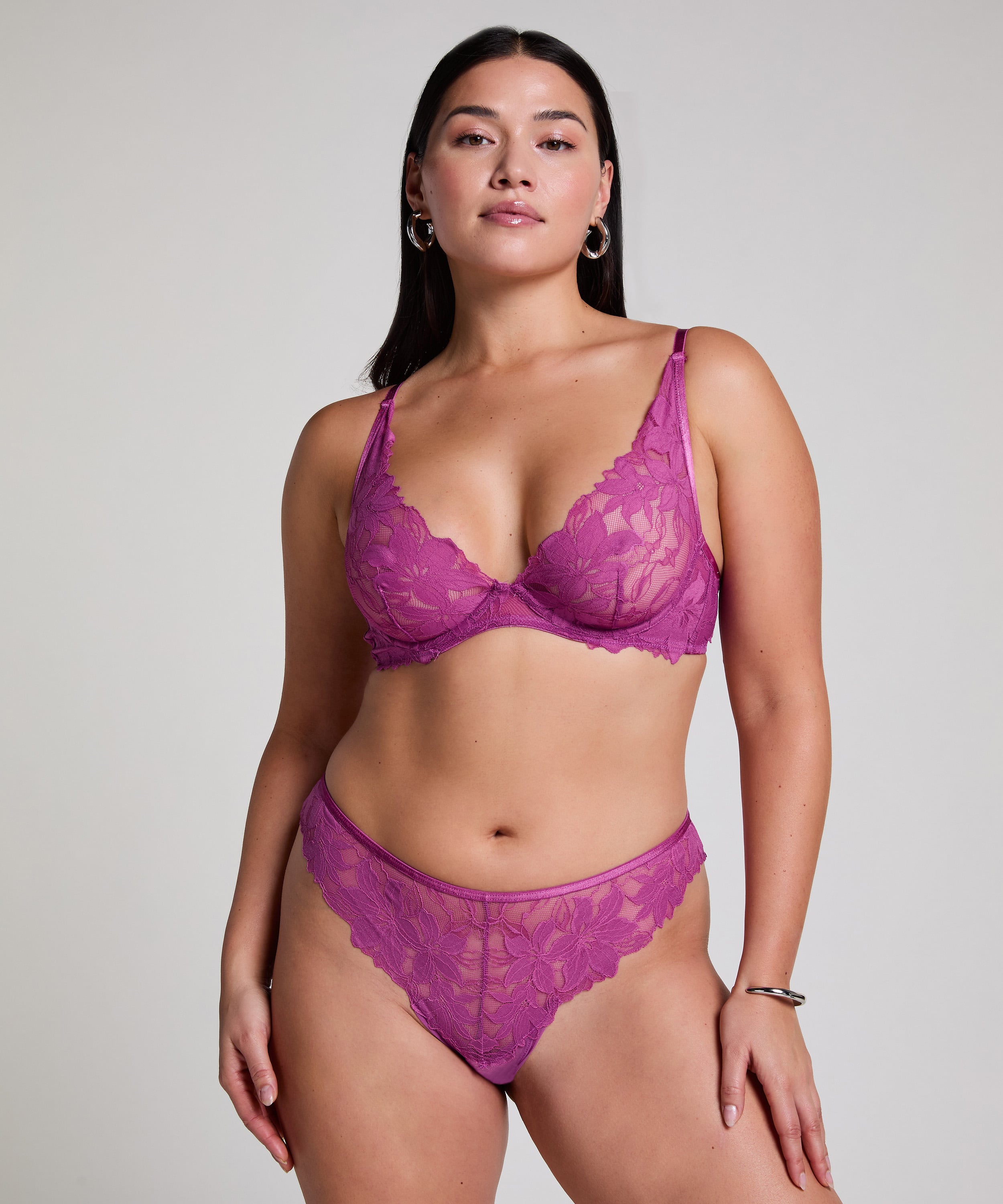 Ingrid Non-Padded Underwired Bra, Purple, main
