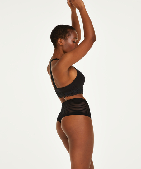 Invisible high thong, Black
