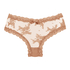 V-shaped Brazilian knickers mesh, Brown