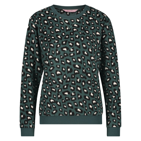 Long-Sleeved Fleece Top, Green
