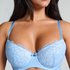 Marine Padded Underwired Bra, Blue