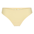 Lace Back Invisible Thong, Yellow