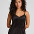 Velours Lace Cami Top, Black