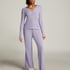 Pointelle Pyjama Pants, Purple