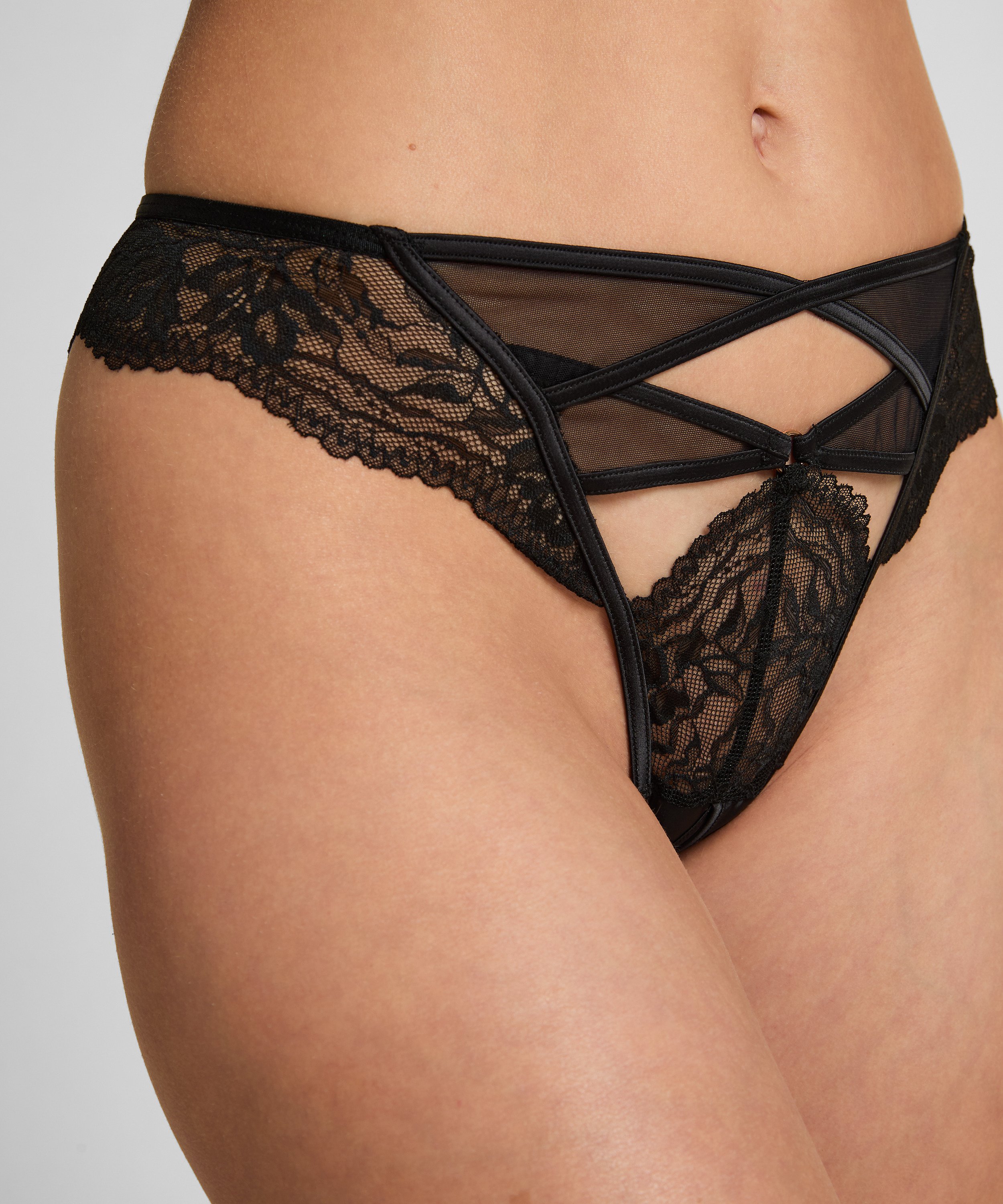 Amel Open Crotch Brazilian, Black, main