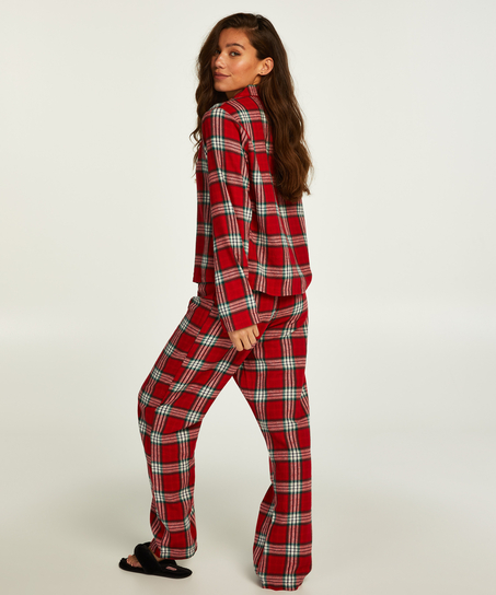 Twill Check Pyjama Set, Red