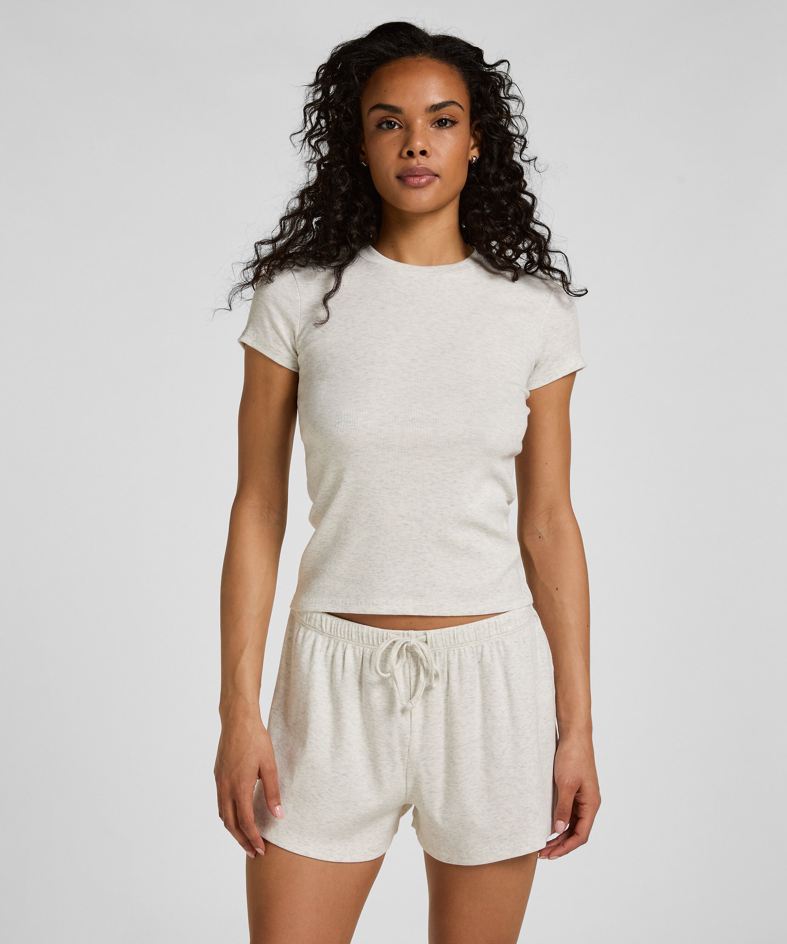 Shortsleeved Pyjama Top , Gray