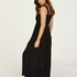 Smocked maxi dress, Black