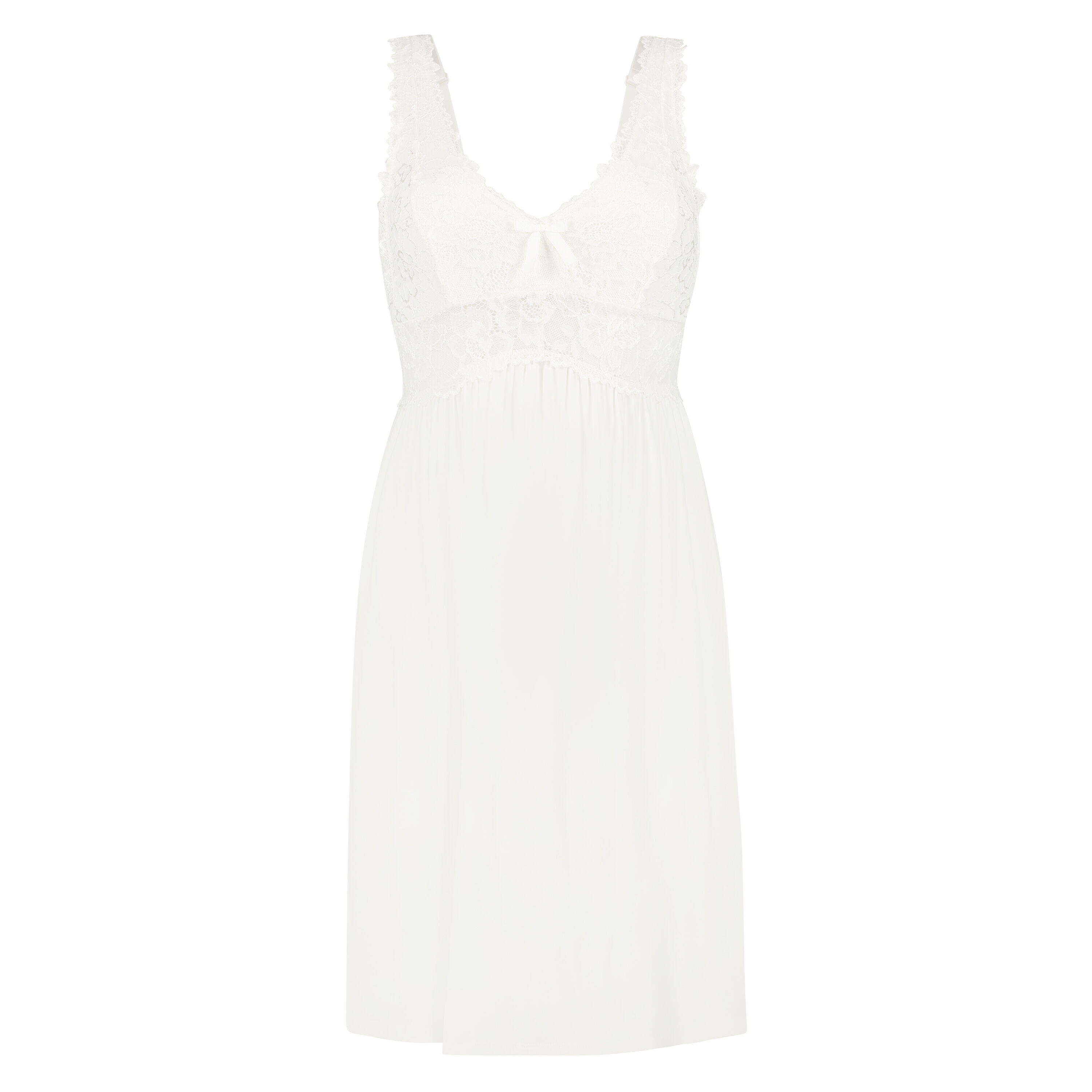 Nora Lace Slip Dress, White