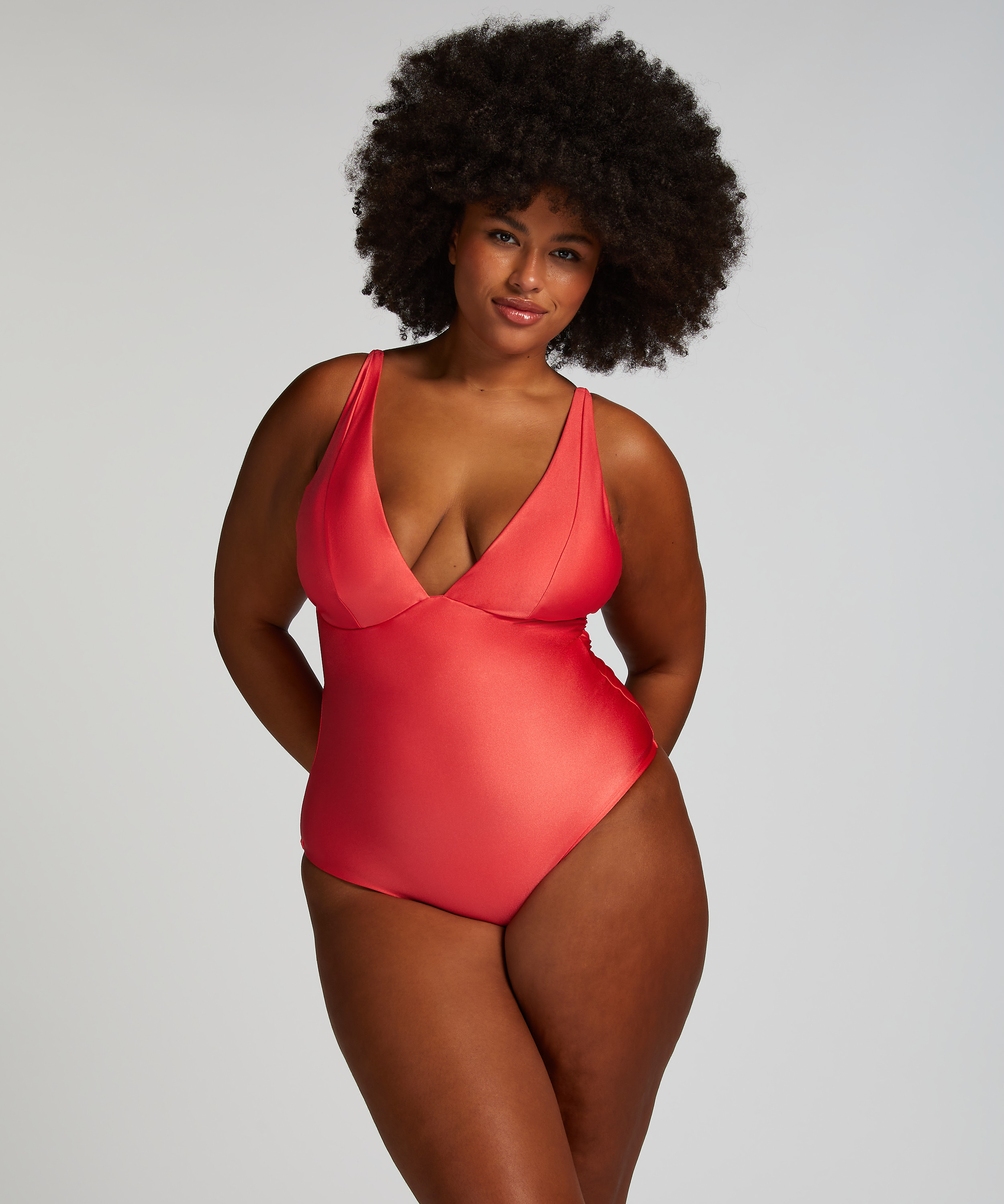 Luxe Shaping Swimsuit, Red, main