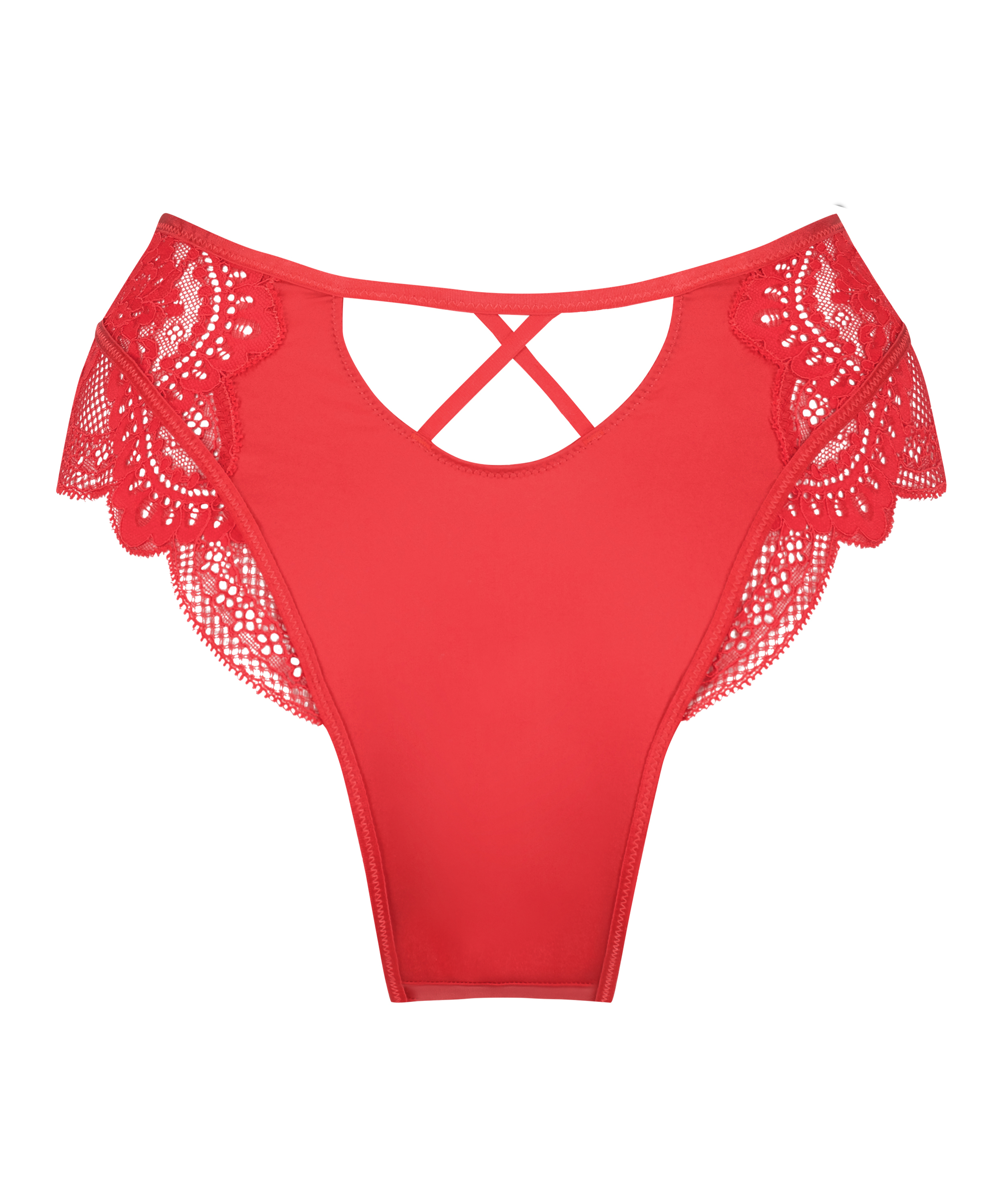 Philomena High-Waisted Brazilian, Red, main