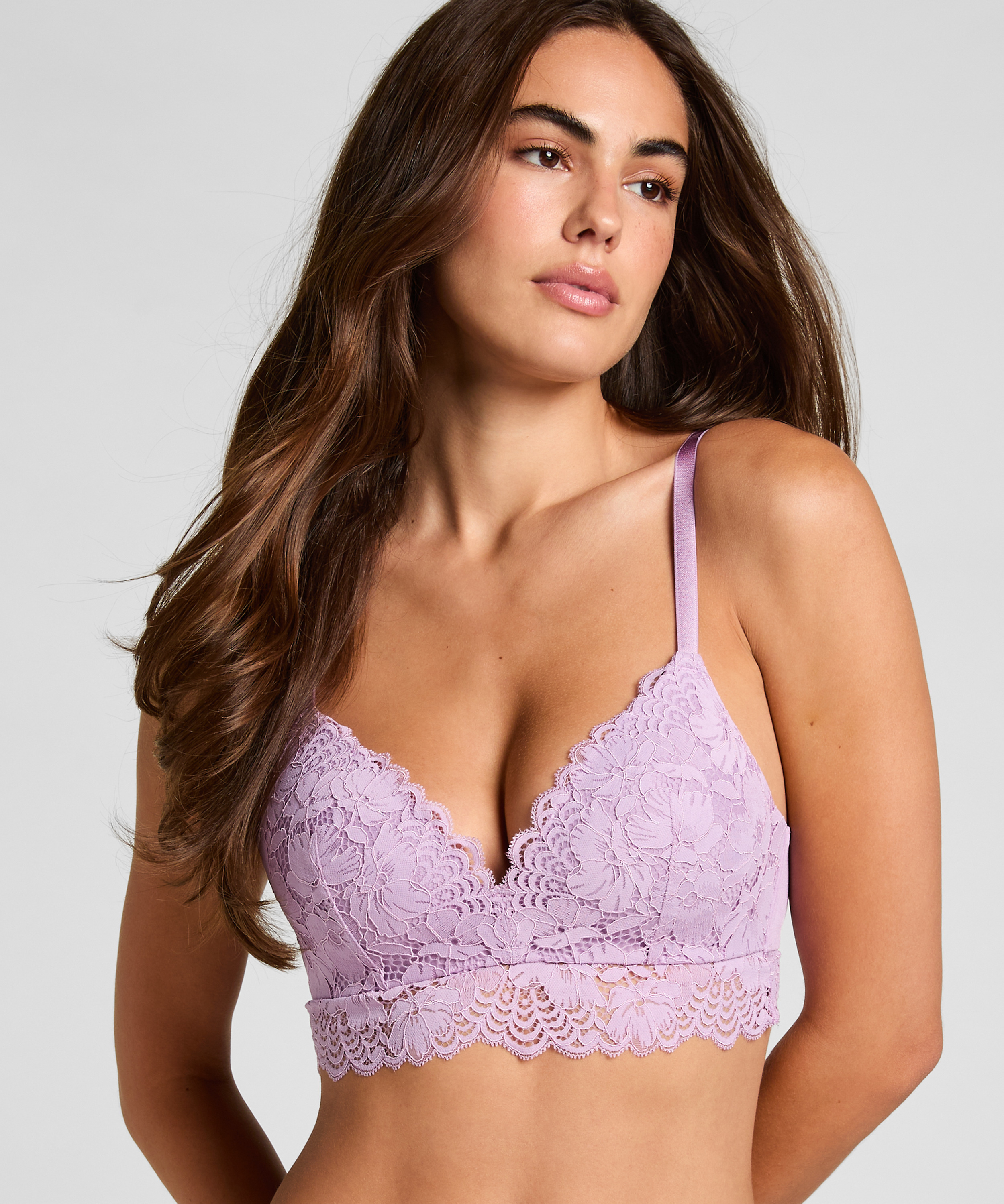 Andrea Padded Non-Wired Bra, Purple, main