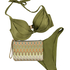 Cali Bikini Clutch, Green