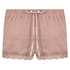 Velvet lace shorts, Pink