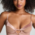 Nisha Non-Padded Underwired Longline Bra, Beige