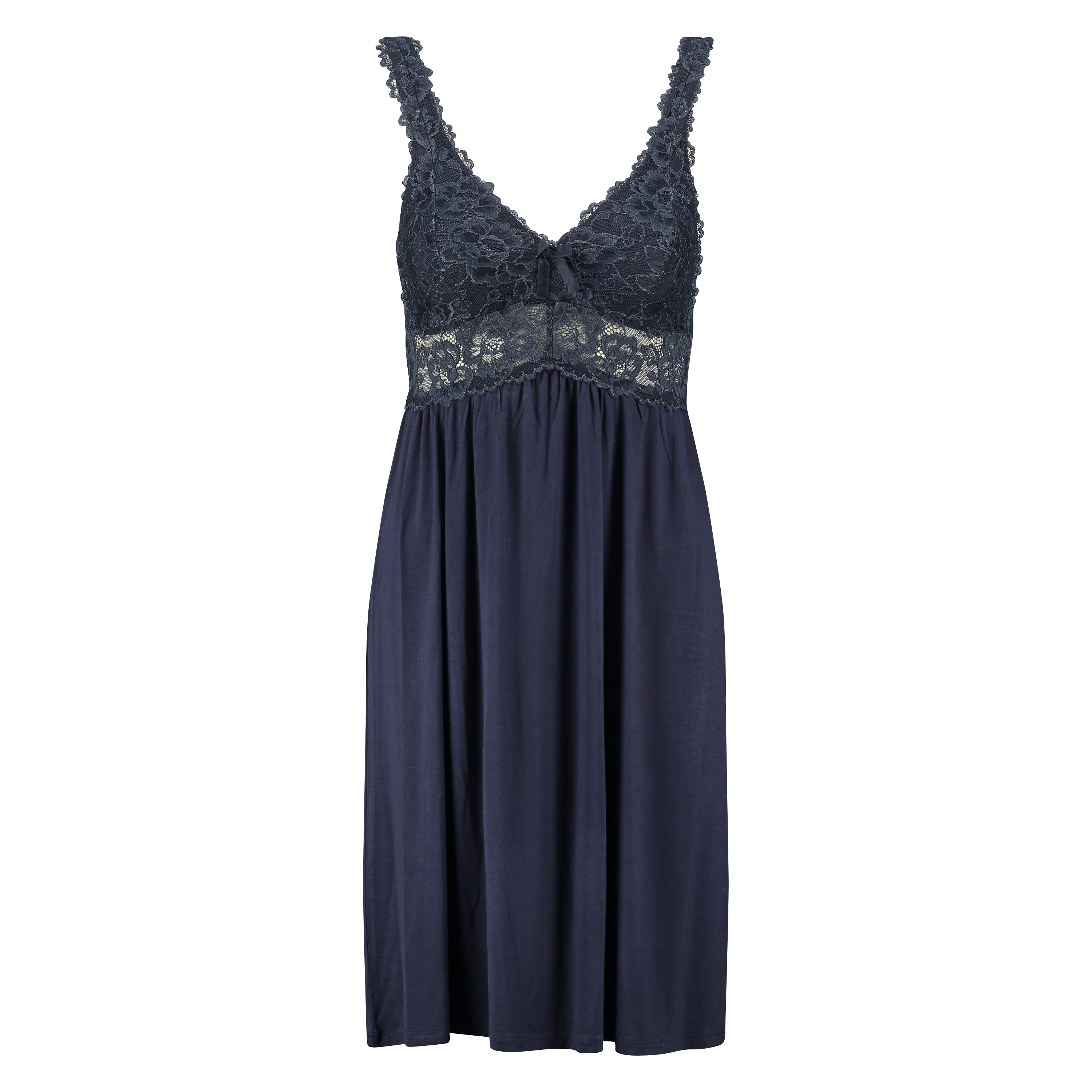 Modal Lace Slip Dress, Blue, main