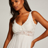 Nora Lace Slip Dress, White