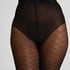 Tights 30 Denier geometric print, Black