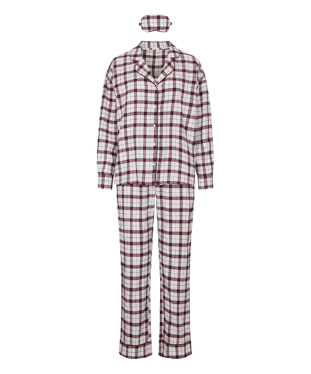 Pyjama Set with Eyemask, White