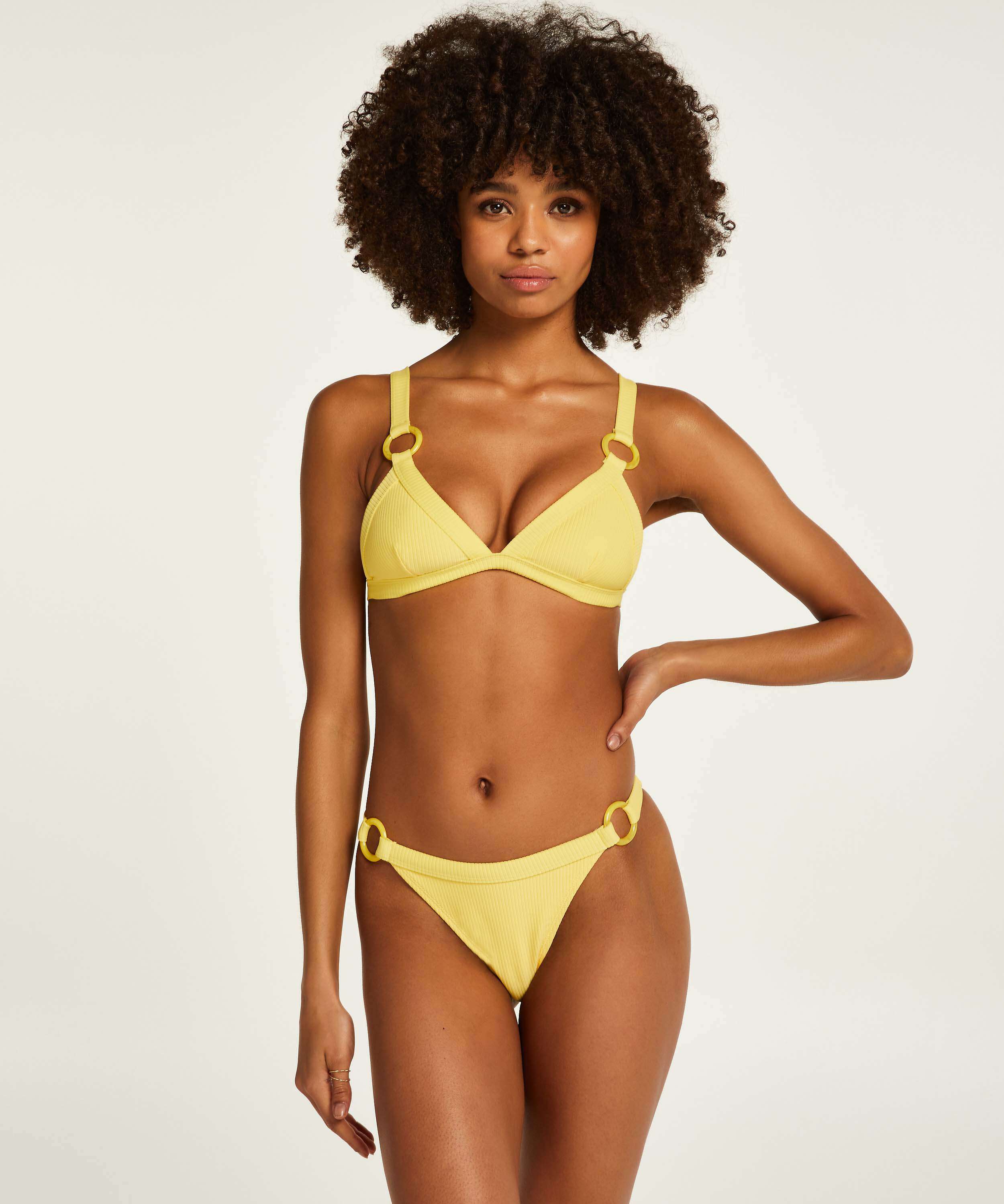 High-cut bikini bottoms Lana, Yellow, main