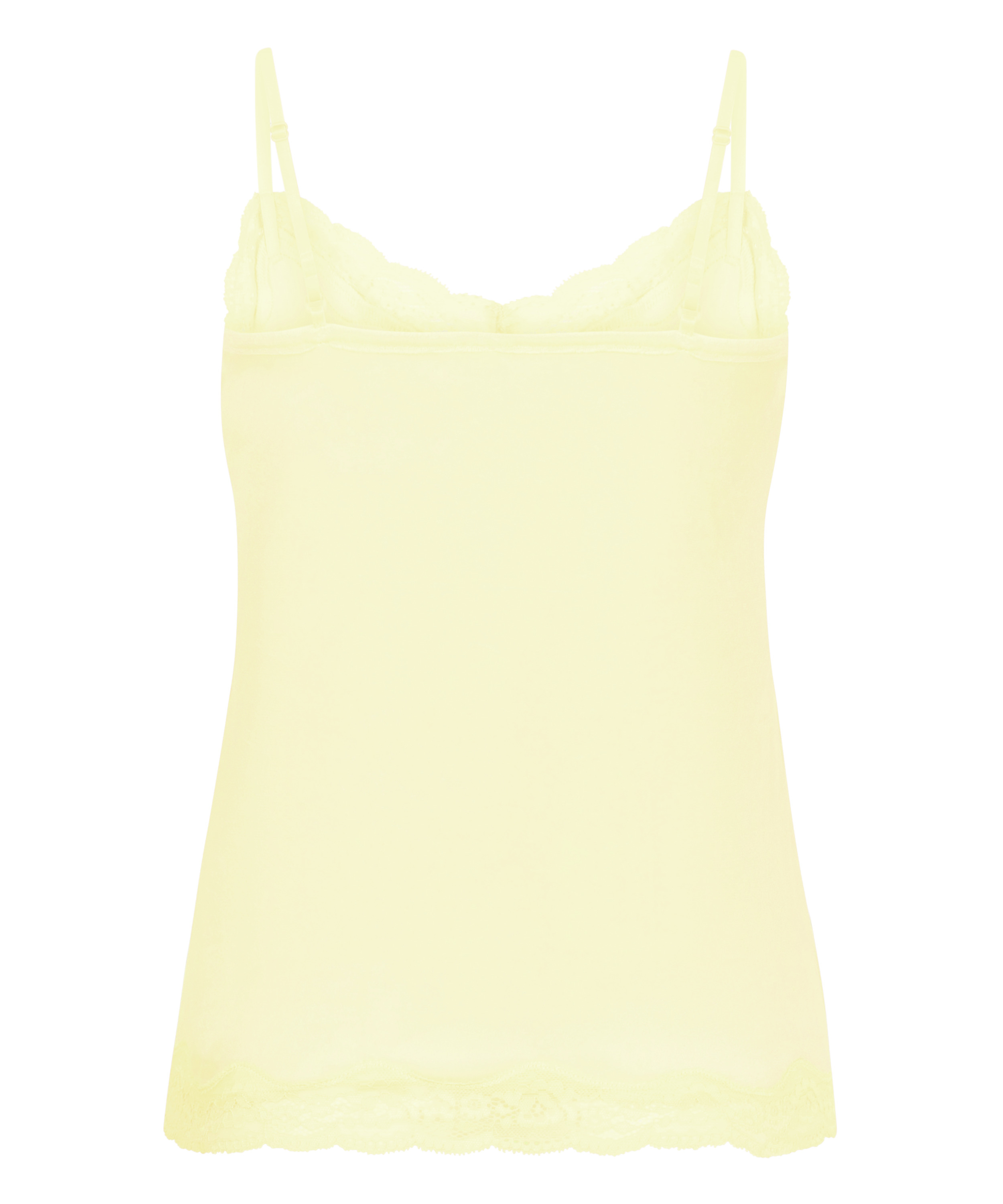 Velours Lace Cami Top, Yellow, main