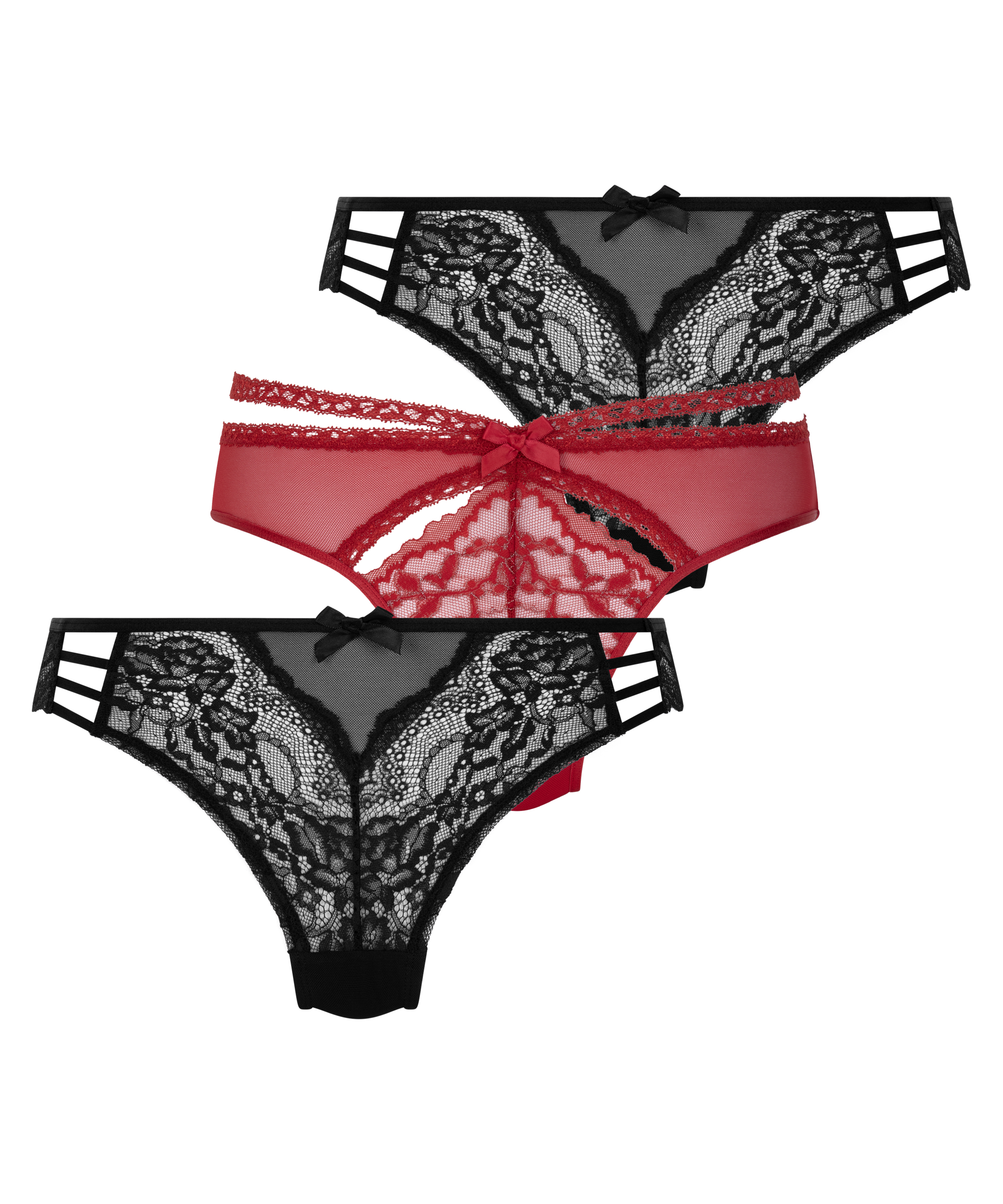 3-pack Brazilians, Red, main