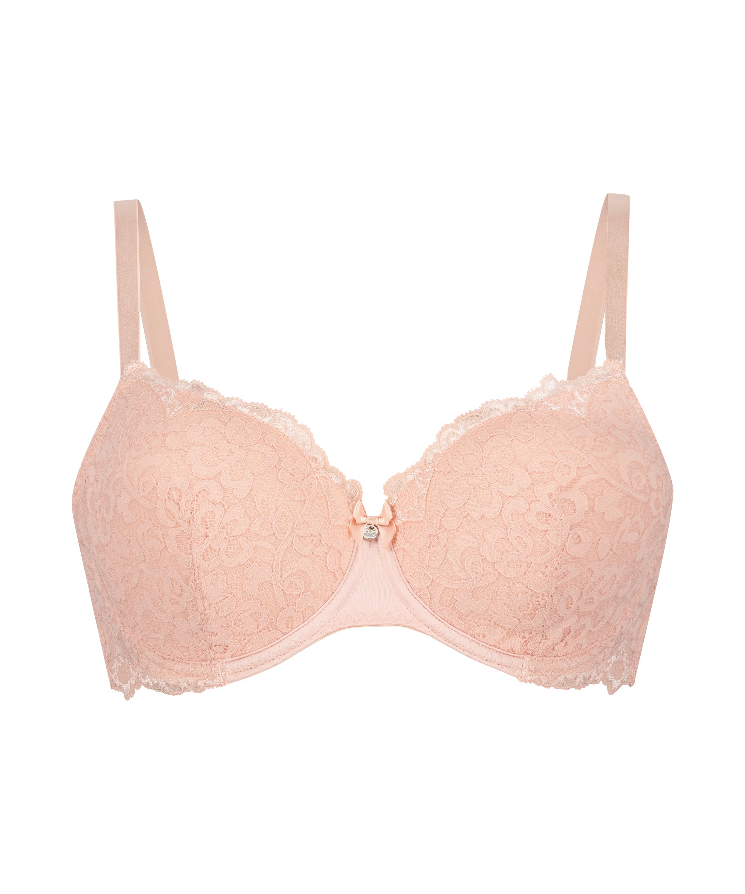 Marine Padded Underwired Bra, Pink, main