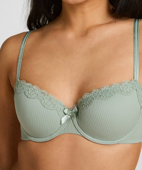 Lola Padded Underwired Bra, Green