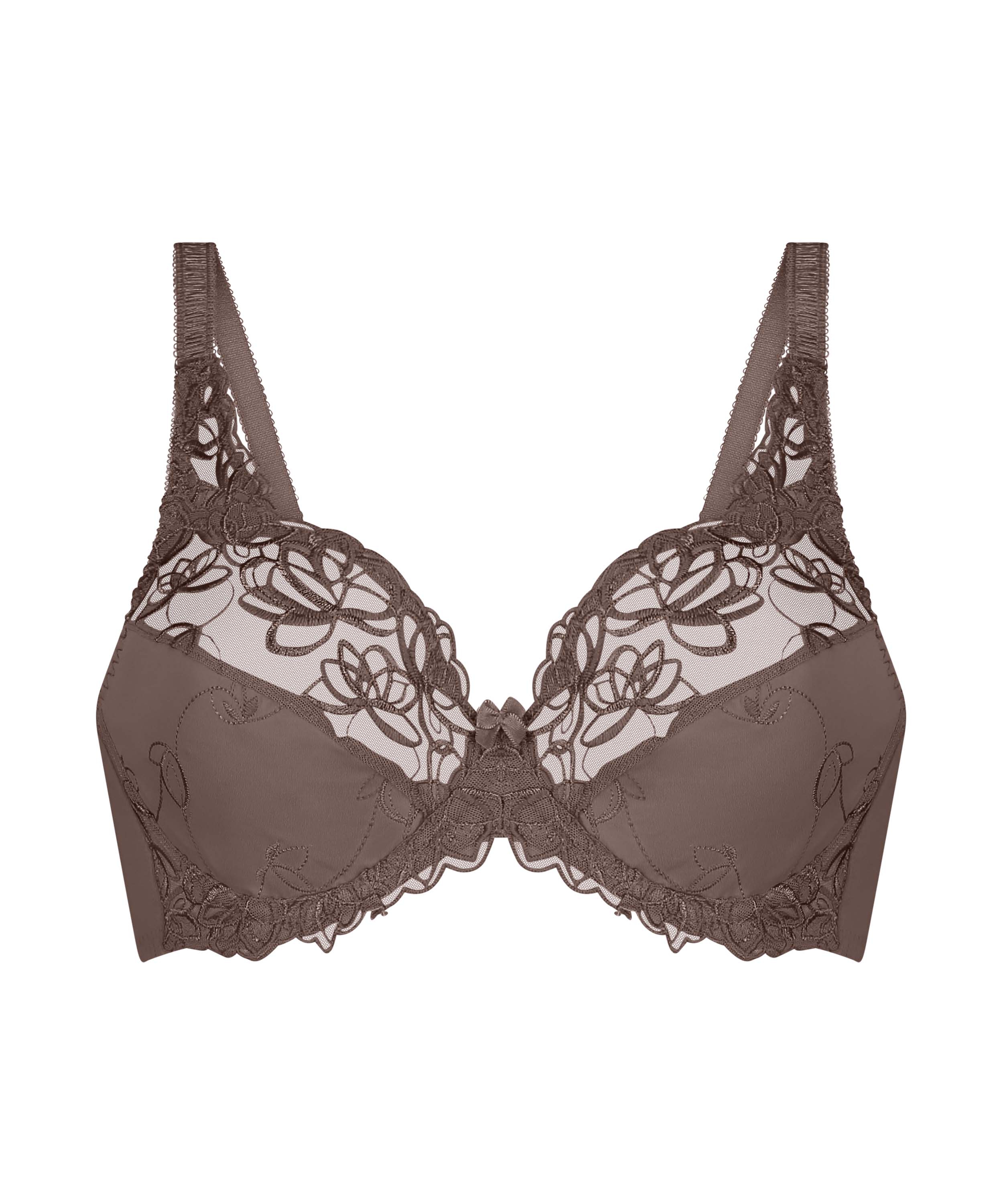Diva Non-Padded Underwired Bra, Brown, main