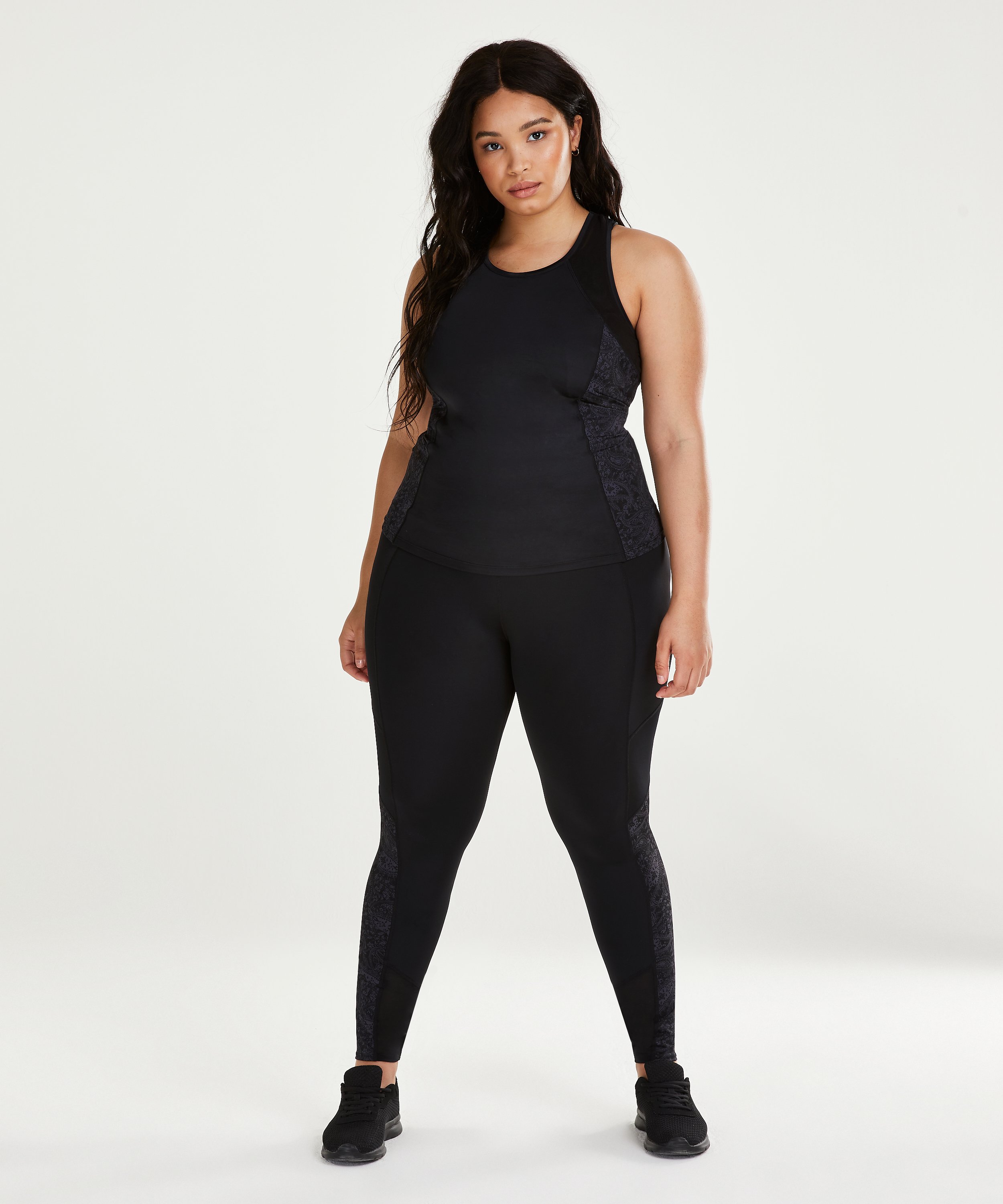 HKMX High waisted sport leggings Rodeo, Black, main