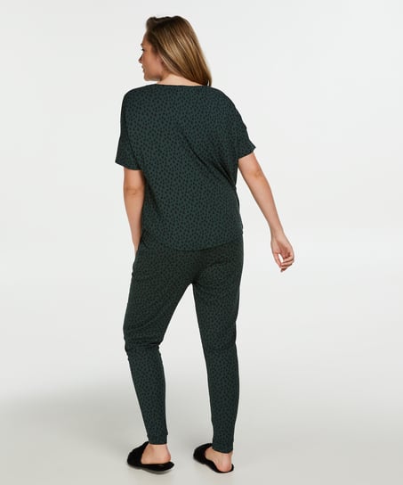 Loose-fitting Pajama Pants, Green