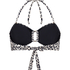 Bandeau Bikini Top Leopard, Black