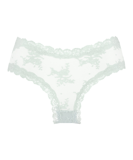 V-shaped Brazilian knickers mesh, Green