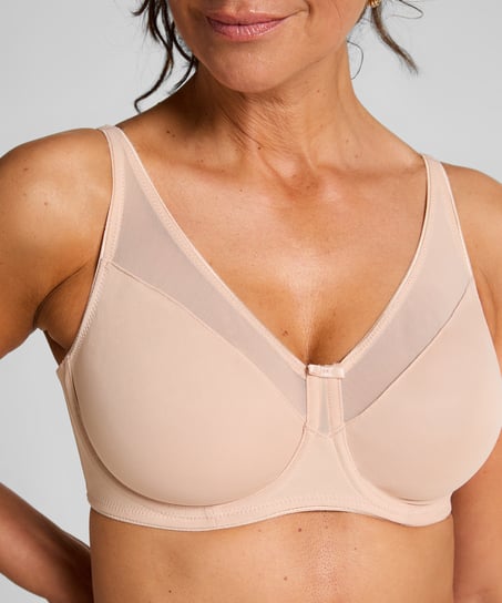 Nina Non-Padded Underwired Minimizer Bra, Beige