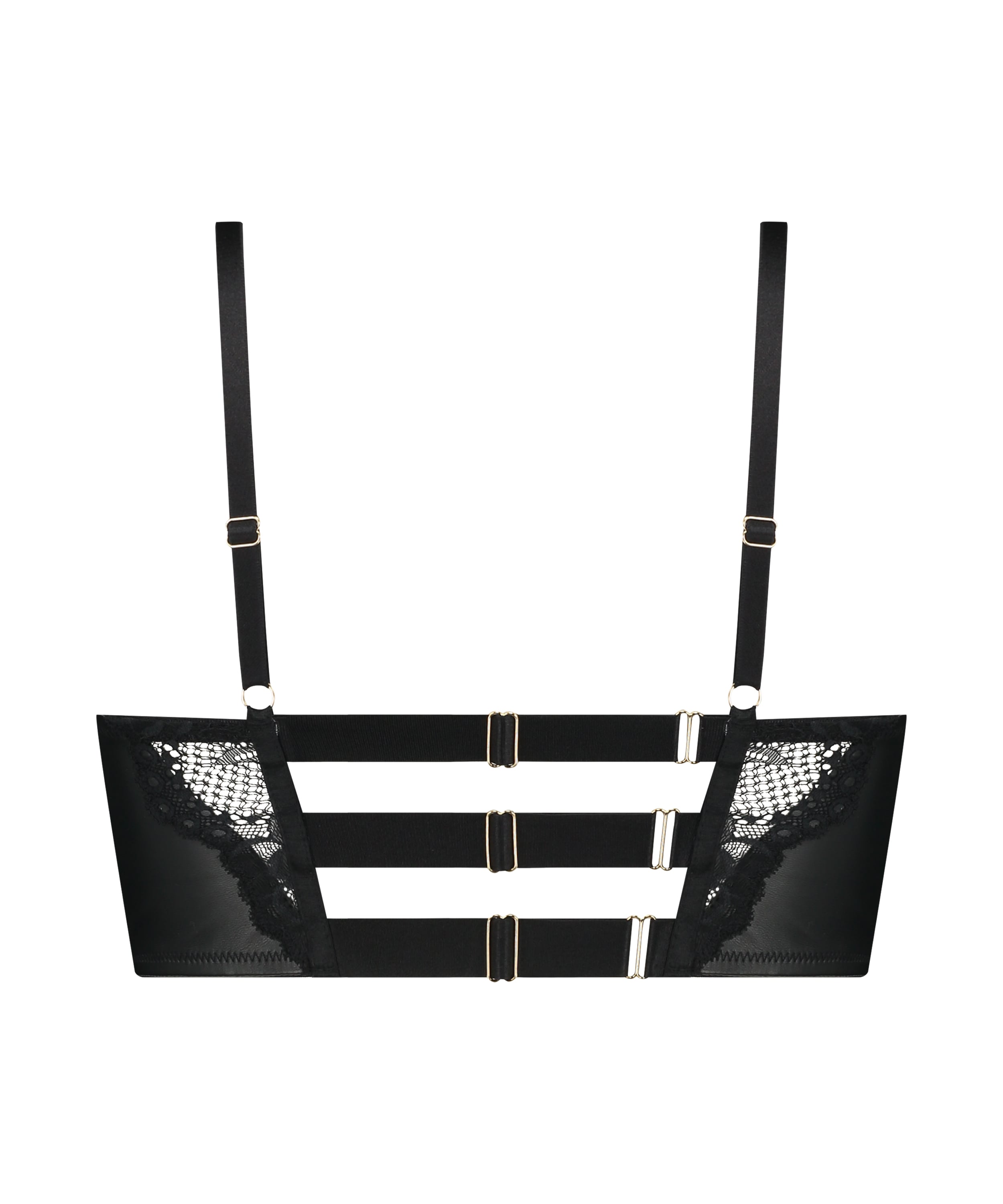 Talia Padded Longline Underwired Push-Up Bra, Black, main