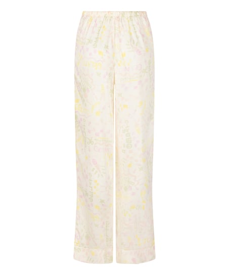 Satin Trousers, White