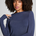 super soft Boatneck Shirt with Cashmere, Blue