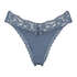 Cotton extra low thong, Blue
