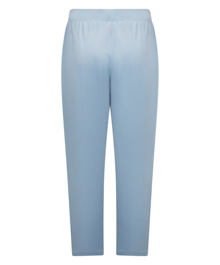 Tall Velours Pyjama Bottoms, Blue