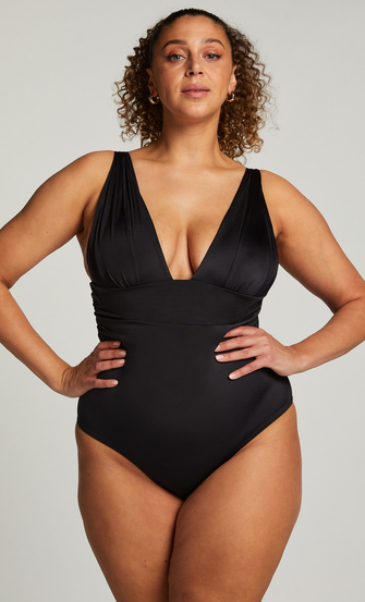 Luxe Shaping Swimsuit, Black