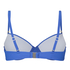 Luxe Padded Underwired Bikini Top, Blue