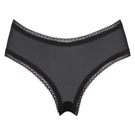 Zabrina V-shape Brazilian knickers, Black