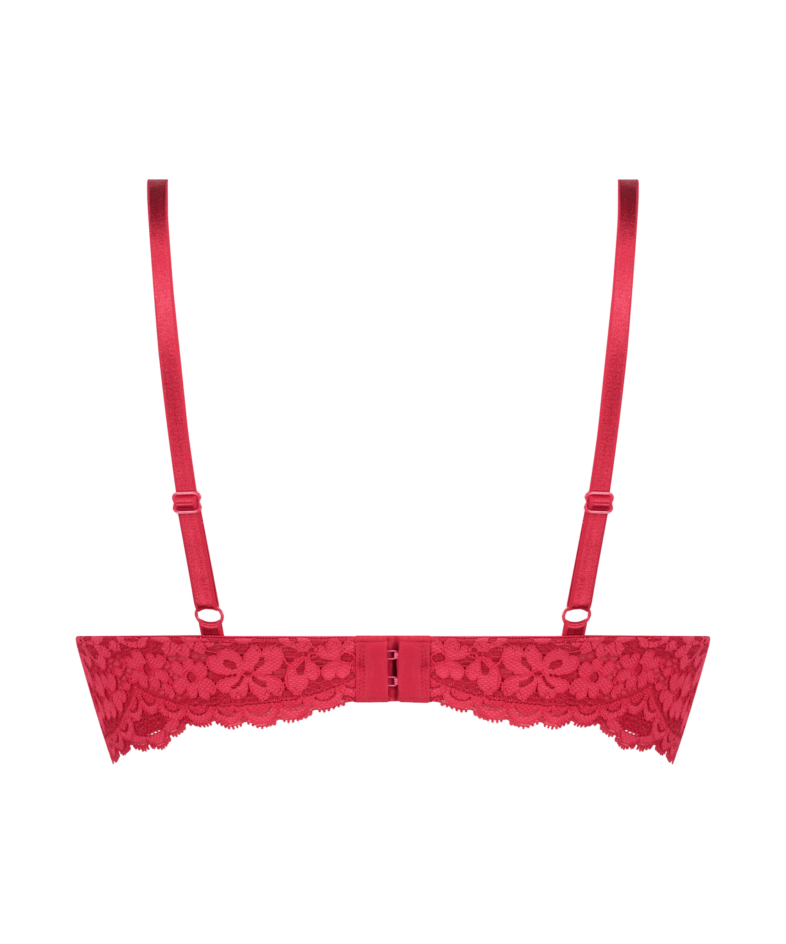 Rose padded push-up bra, Red, main
